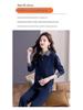 Khmer Women's Spring 2026 Half-Zip Collar Casual Sportswear Set - New Stripe Color Block Two-Piece