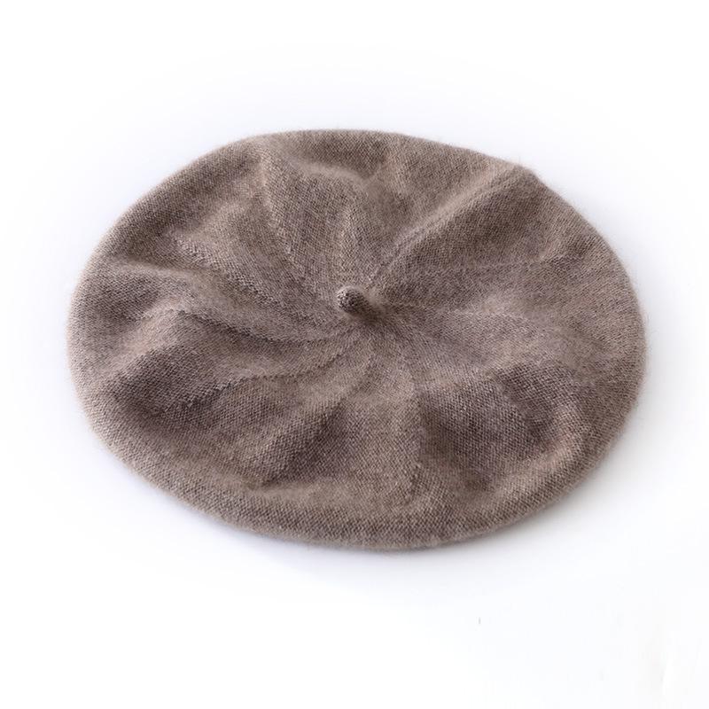 Women's 100% Pure Cashmere Knit Beret - Simple, Warm, Autumn/Winter 2023 Collection