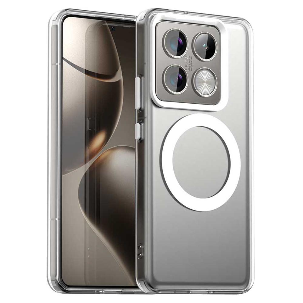 

Для чохла Xiaomi 14T Pro Сумісний з MagSafe PC+TPU+PET Протиударний чохол для телефону White