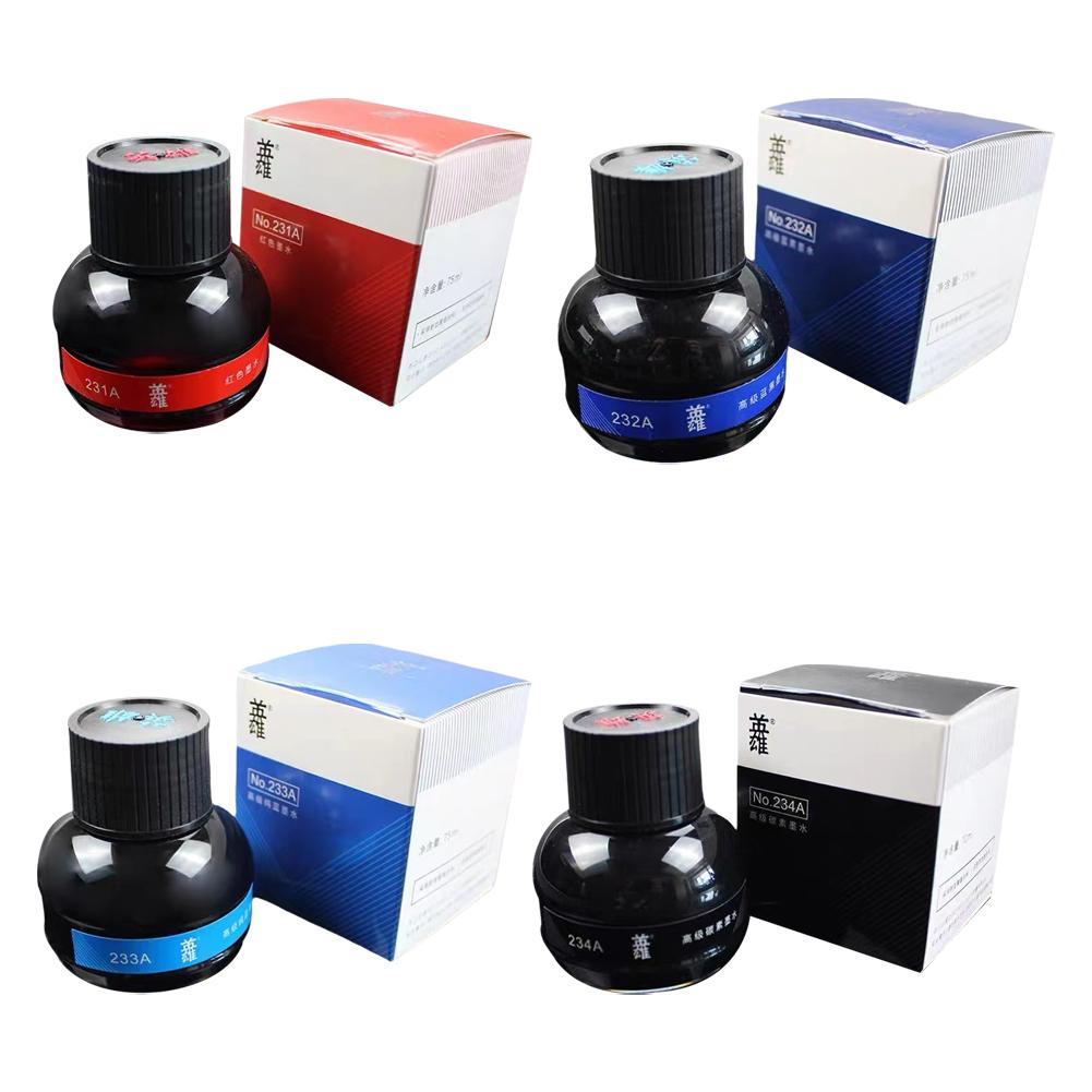 Hero Black Ink for Writing and Calligraphy Pure Pen Ink Refilling Ink Stationery School High Quality Calligraphy Writing