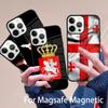 Georgia Flag Map Phone Case Magesafe Magnetic Wireless Charge Cover For iPhone 17 Air 16e 11 12 13 14 15 Pro Max Plus