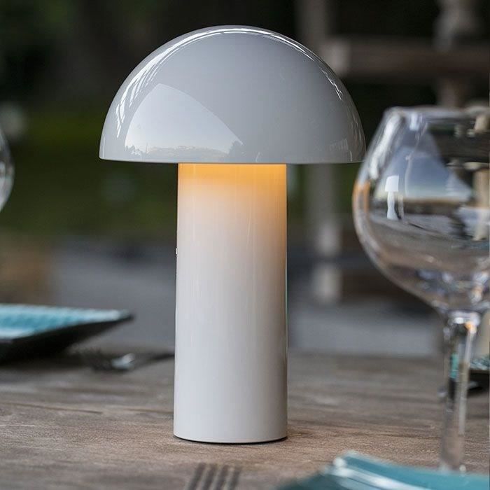 Lampe de table sans fil - LUMISKY - TOD WHITE - H28 cm - Tête orientable - LED blanc chaud