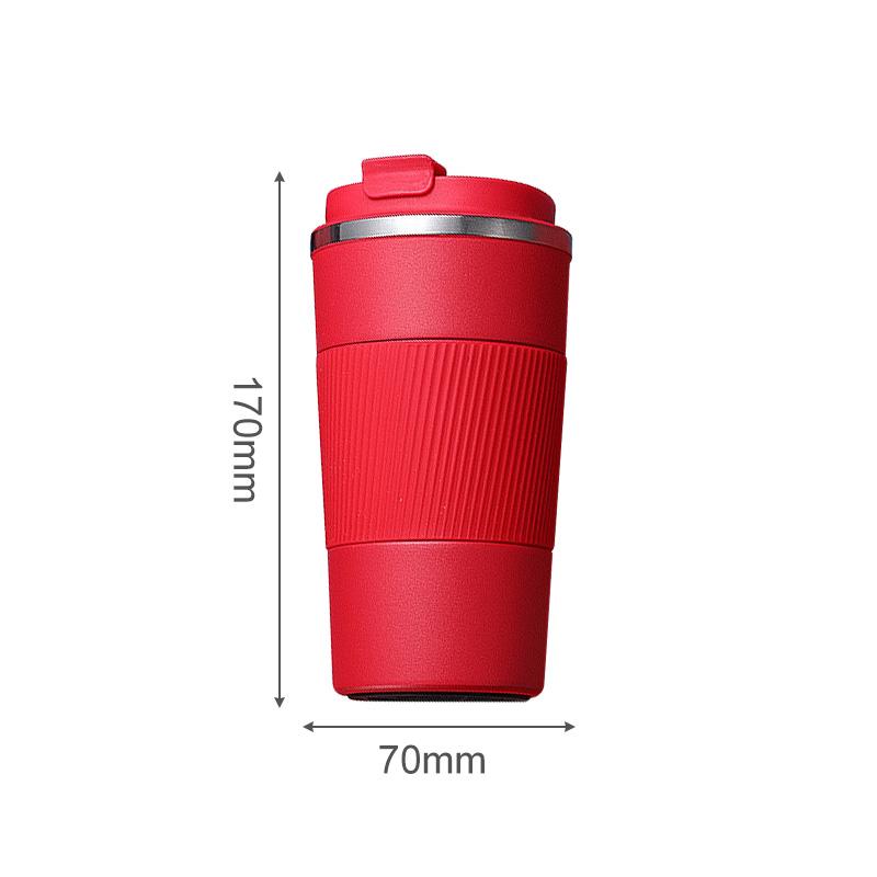 500ML Stainless Steel Coffee Cup Lightweight Thermal Cup Leak-Proof Non-Slip Car Water Cups Vacuum Travel Insulated Water Bottle
