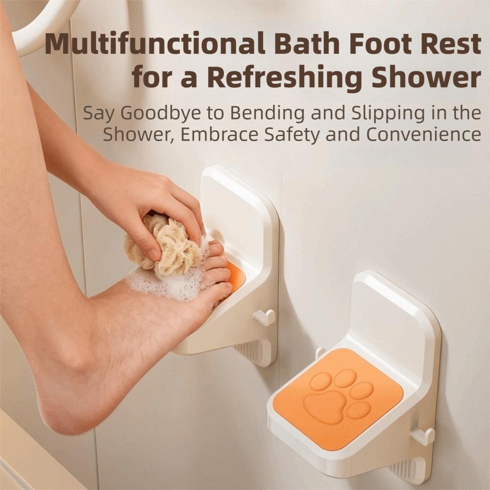 Self-Adhesive Foot Stool Slip-Resistant Shower Foot Pedal Holder Shower Foot Rest  Personal Care