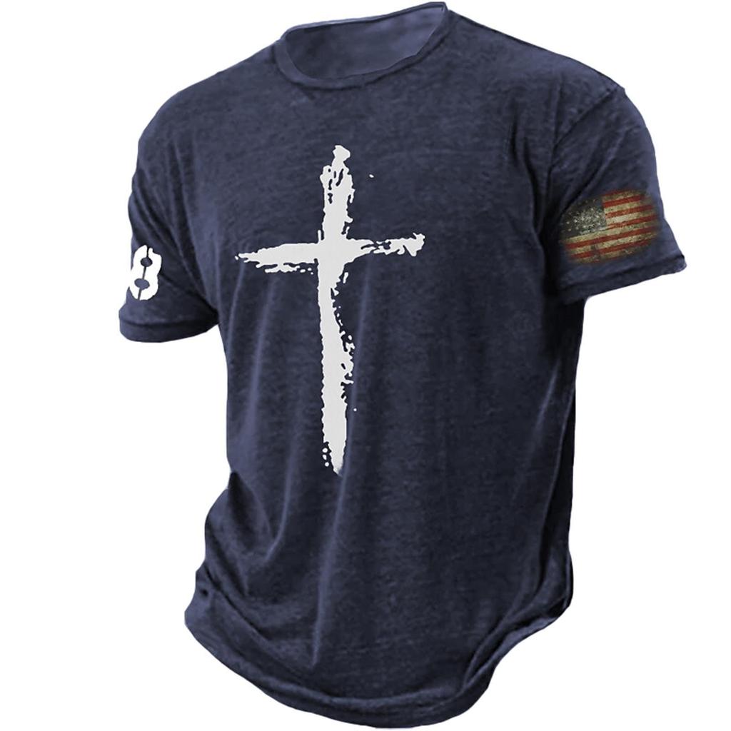 T-shirt da uomo 3D stampata, stile sportivo estivo ampio con stampa 3D
