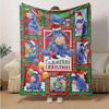 1pc. Christmas Eeyore Blanket, Festive Cartoon Decorative Throw for Home, Seasonal Gift Idea, Soft and Cozy for All Seasons,Soft Flannel Thr