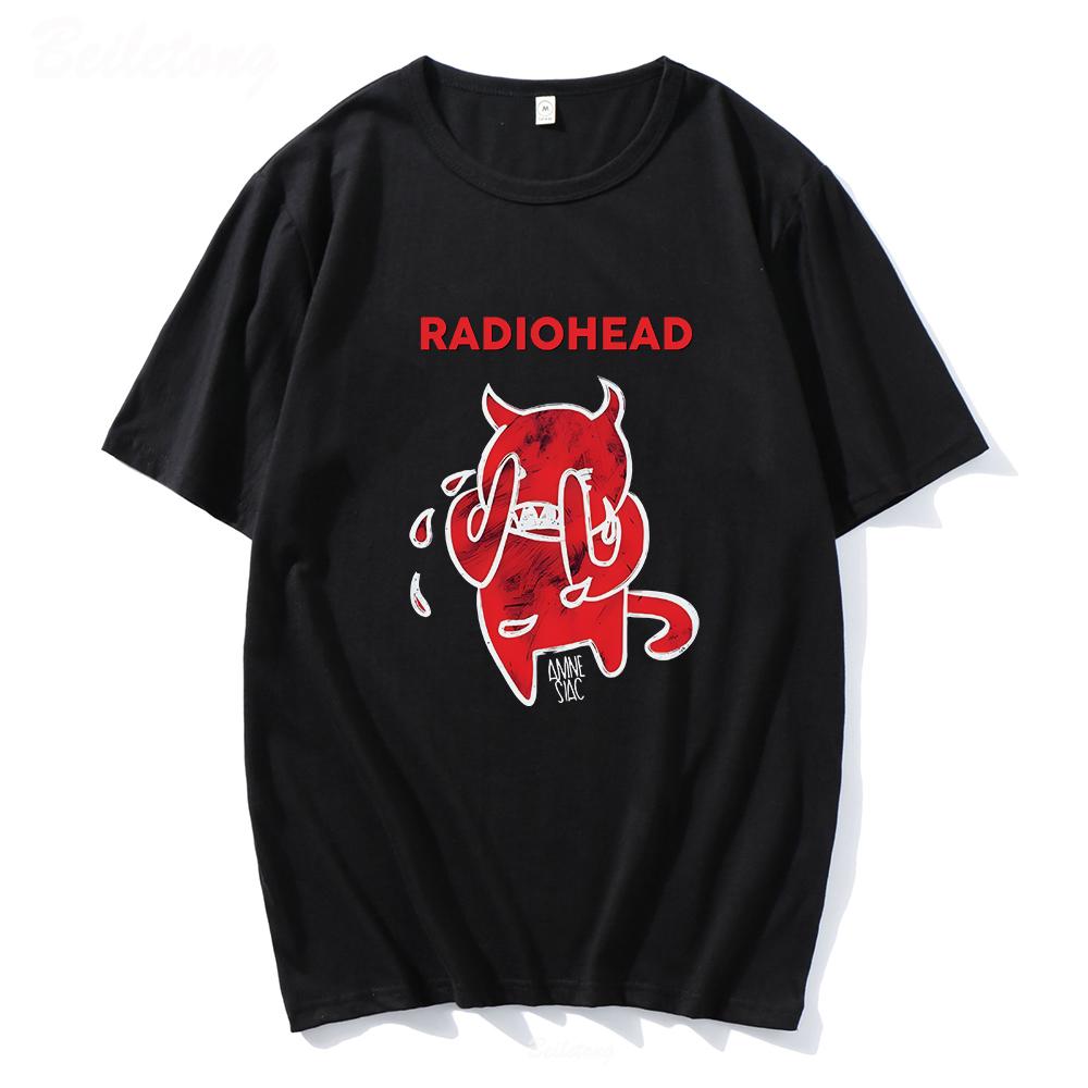 

Radiohead T Shirt Cute Devil Cry Tshirt 100 Cotton Band Rock Funny Music Album Print Loose Album Tops Music Tee Unisex Harajuku 4XL