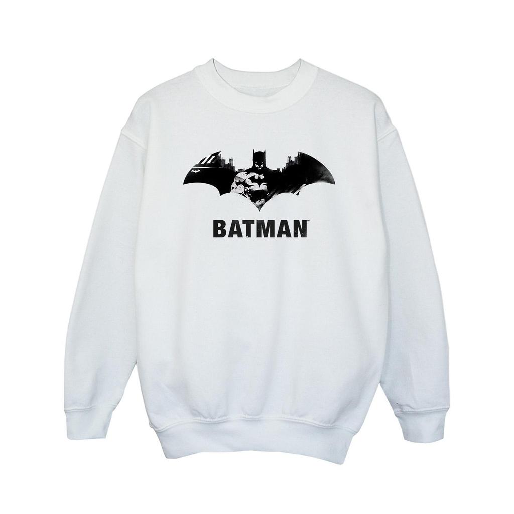 DC Comics Girls Batman Black Stare Logo Sweatshirt