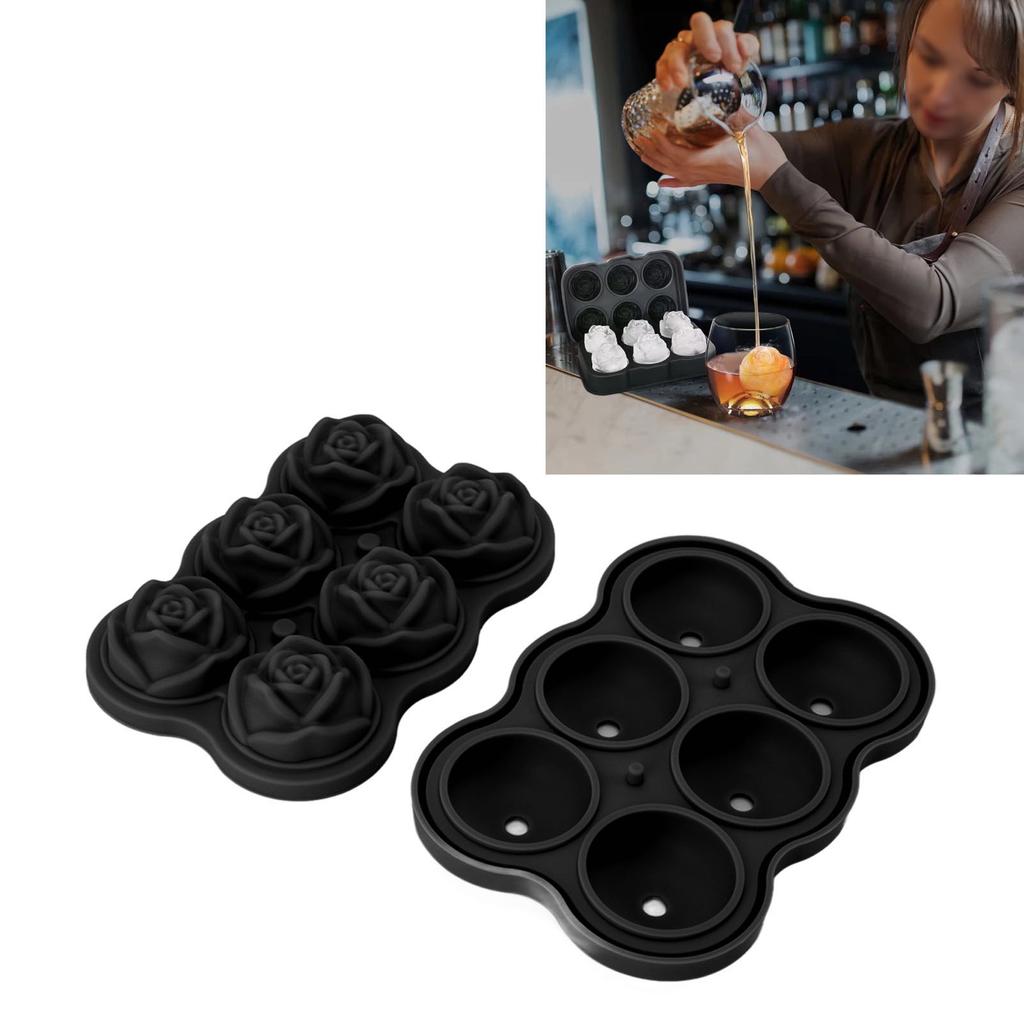 Tray Silicone 6   No BPA Ice Making Accessory with Lid for Cocktail Whisky