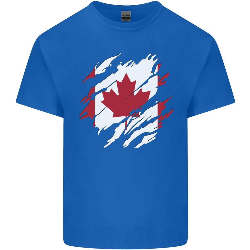 Torn Canada Flag Canadian Day Football Unisexs Light Cotton TShirt