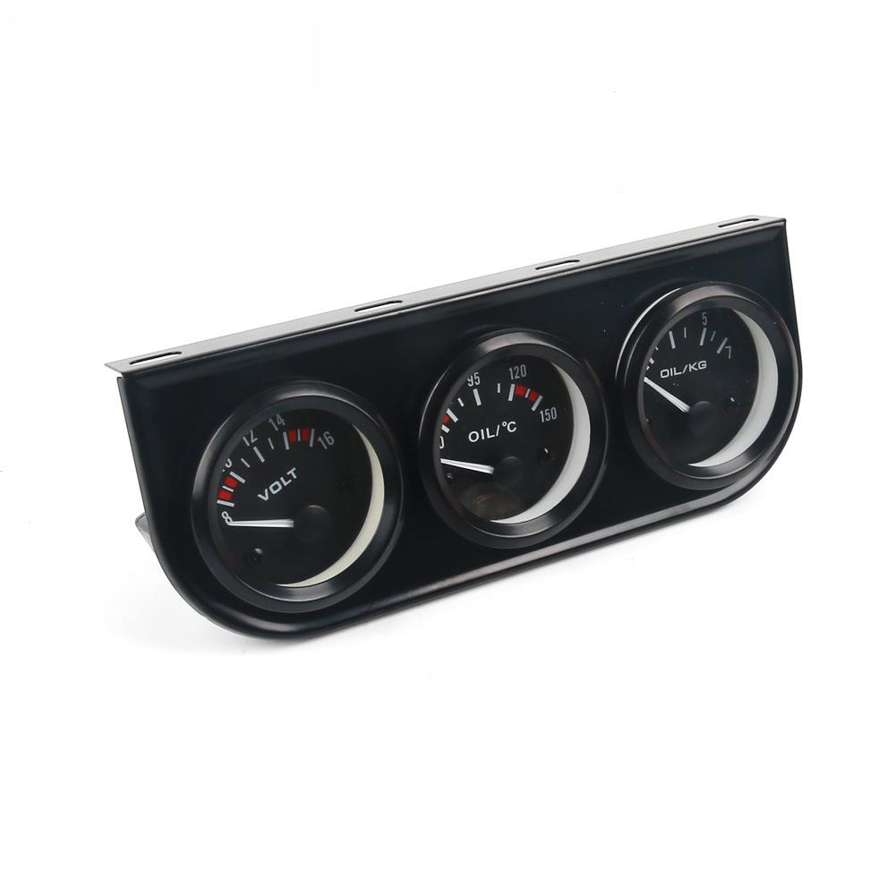 Triple Gauge Car Accessory: Voltage, Oil Pressure & Water Temperature
