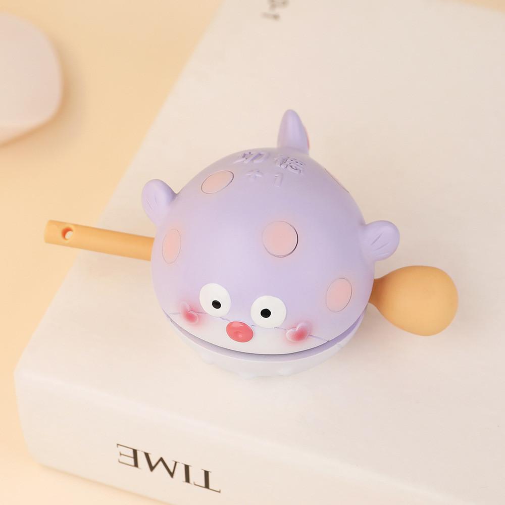

Cute Pet Wooden Fish Resin Art Decor Creative Desk Stress Reliever For Gift Giving фіолетовий