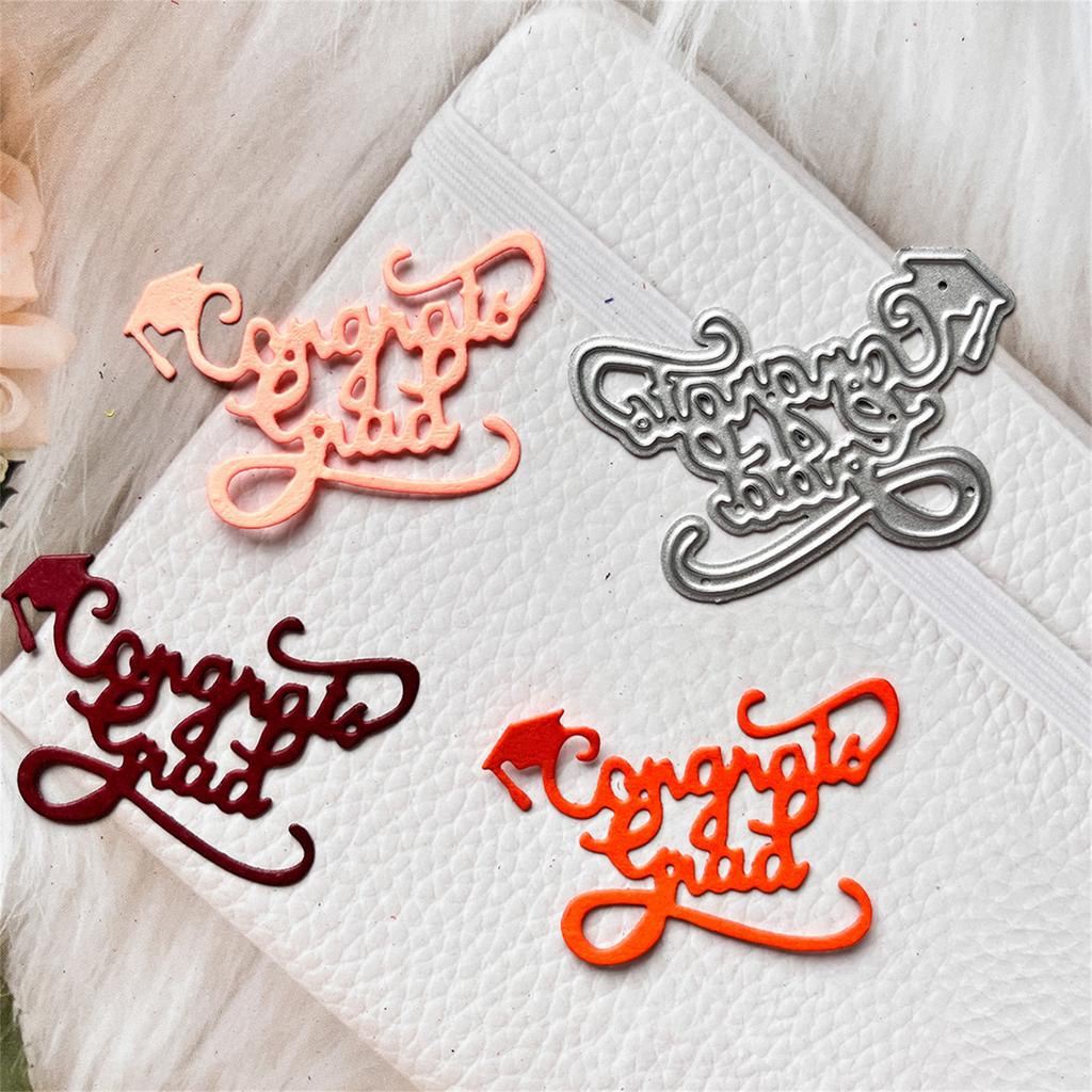 Metal Die Cuts Graduation Congratulations Embossing Stencil Cutting Dies for Card Making Scrapbooking Paper Craft DIY
