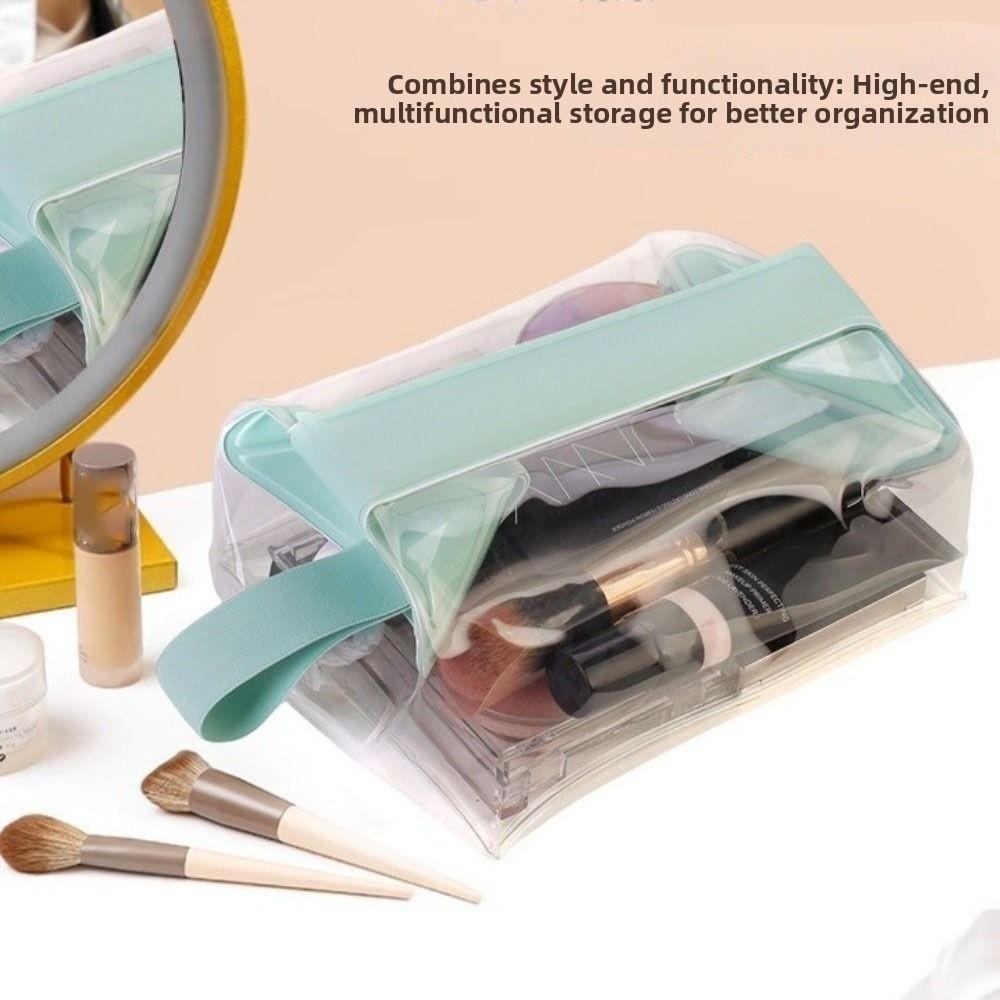 Large Capacity Clear Toiletry Bags Leak-Proof Cosmetic Pouch Portable PVC Makeup Bag  Women