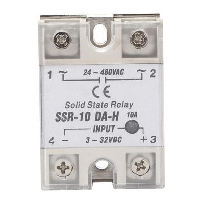 Relais Statique Interrupteur Sans Contact SSR AC avec Plaque Dissipatrice en Aluminium SSR-10 DA H