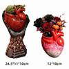 Gothic Style Resin Vase Heart-shaped Flower Pot Heart-shaped Vase  Halloween Gift