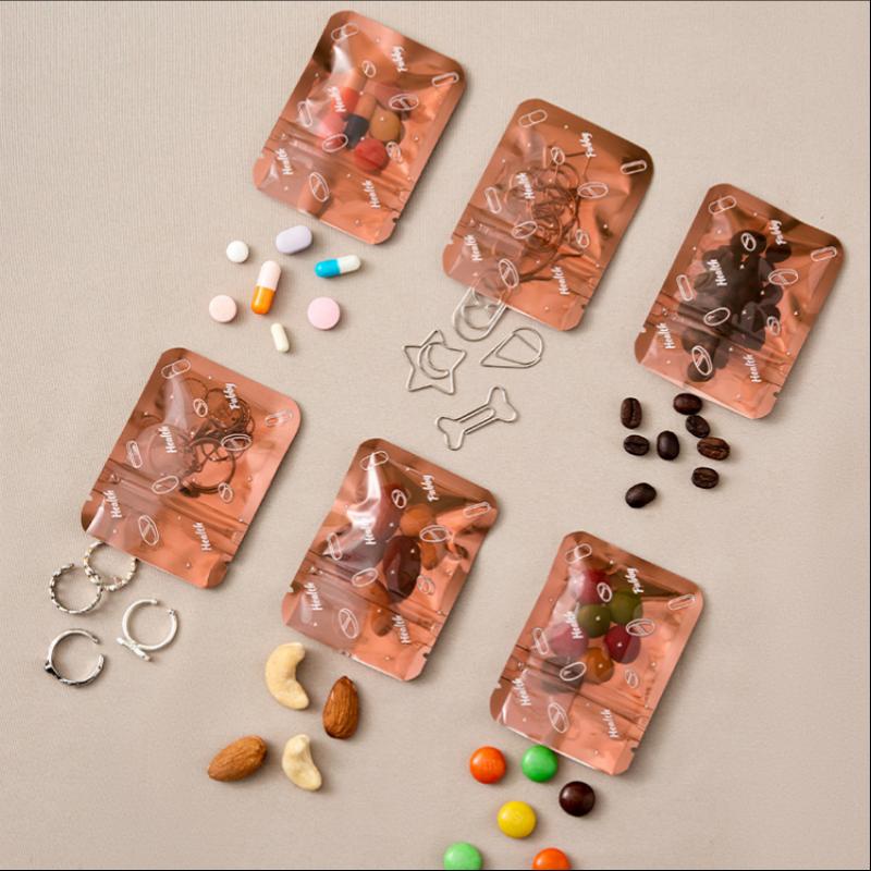 Travel Medicine Storage Solution with Reusable Light-proof Zipper Lock Pill Pouch Set