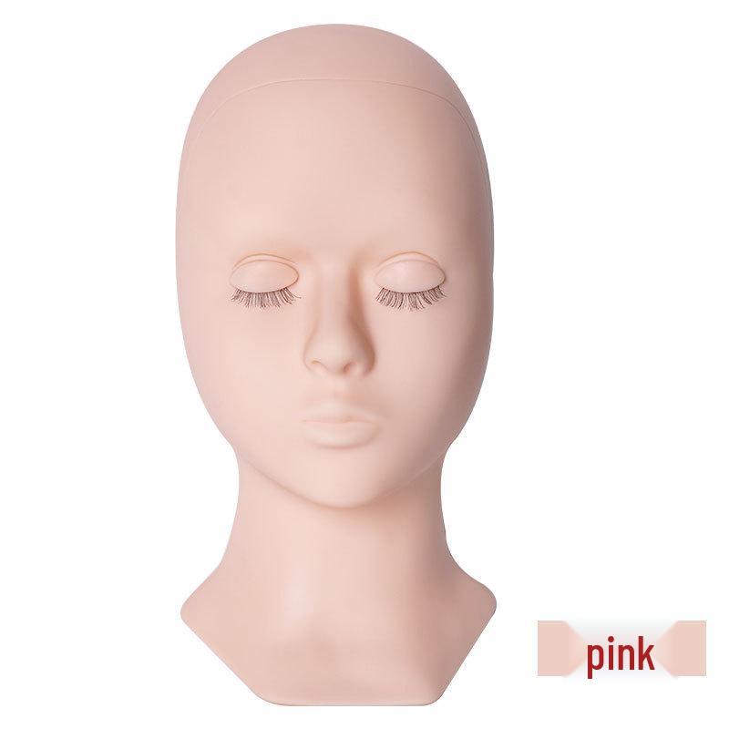 Realistic Silicone Mannequin Head for Eyelash Extension Practice with Removable Eyelids
