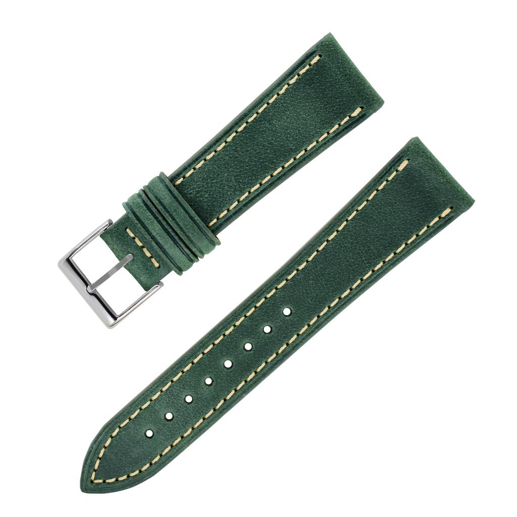 Genuine Cowhide Leather Watch Strap Universal Plain Watch Belt Women Men Smart Watch Band 20mm 24mm