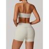 Halterneck Tight Back Yoga Bra for Women with Chest Pad Outdoor Exercise Yoga Clothes Quick-Drying Workout Underwear Bubble Wrap Elastic