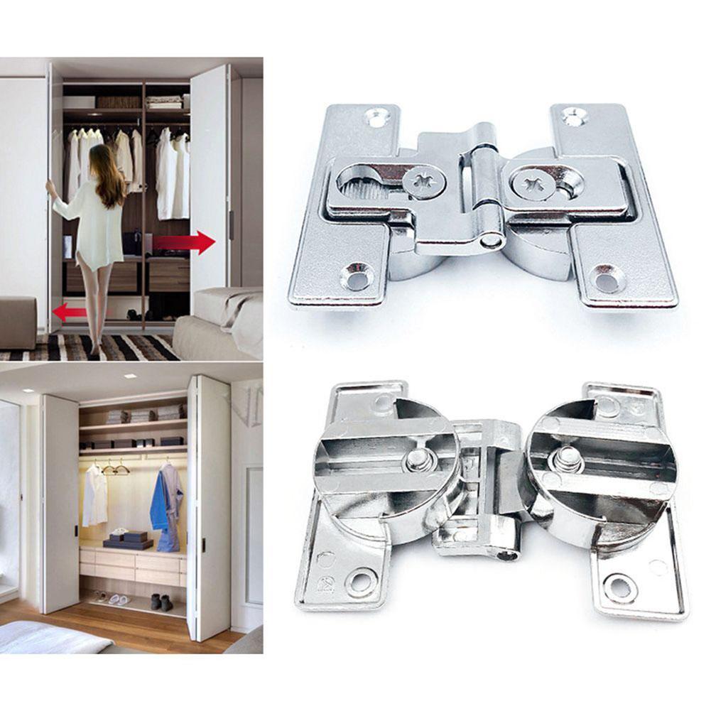 Silver Folding Door Hinge Zinc Alloy 66*52*21mm Hinges
