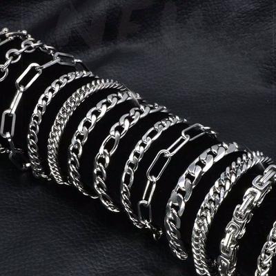 20CM Titanium Steel Stainless Steel Bracelet Men's and Women's Hip-hop Street Style Jewelry Couple Gifts