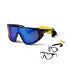OCEAN KILLY WATER Floating Organic Lightweight UV Detachable Strap Shiny Black Blue REVO Sunglasses, Bio-Based Frame, Protection, & Floater,