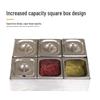 Commercial Stainless Steel 6-Compartment Condiment Organizer Rack