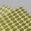 Gold Transparent QC Passed Stickers - Self-Adhesive Product Inspection Labels