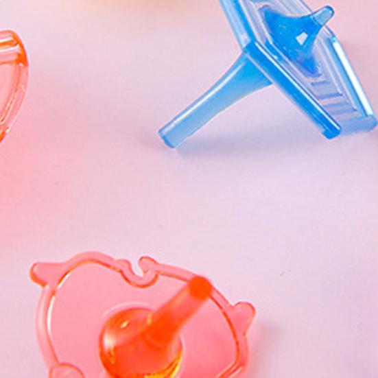 24Pcs Transparent Acrylic Spinning Top Portable Travel Kids Mini Gyroscope Educational Colorful Spinner Toy Toddlers Boys Girls Gift Party Favors
