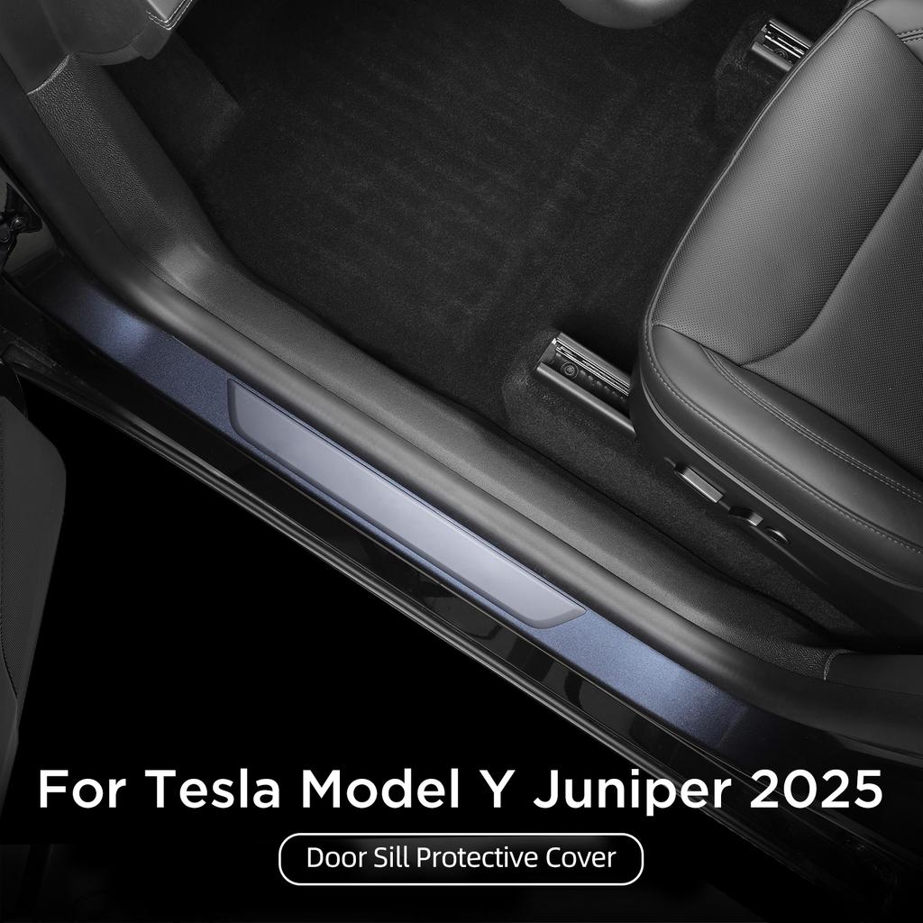 RHD for Tesla Model Y Launch 2025 Juniper Central Control Side Anti-kick Pad TPE Door Sill Strip Guard Protection Cover