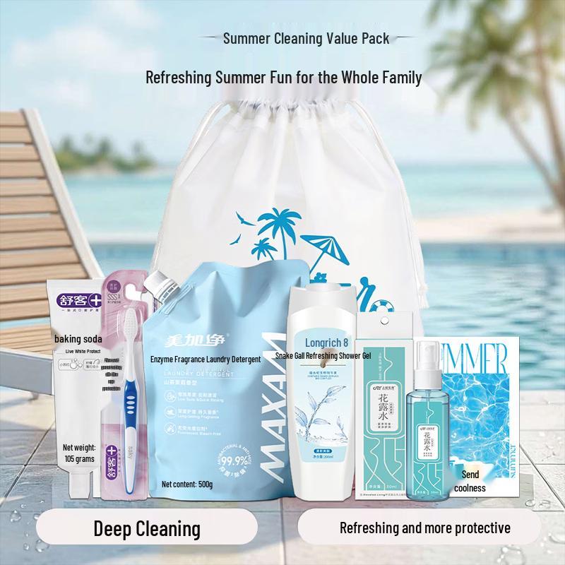 Набор гелей для душа Longliqi Summer Cool для глубокого очищения