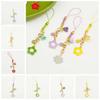 Short Style Mobile Phone Case Keychain Sakura Flower Phone Lanyard Mobile Phone Lanyard  Car Key
