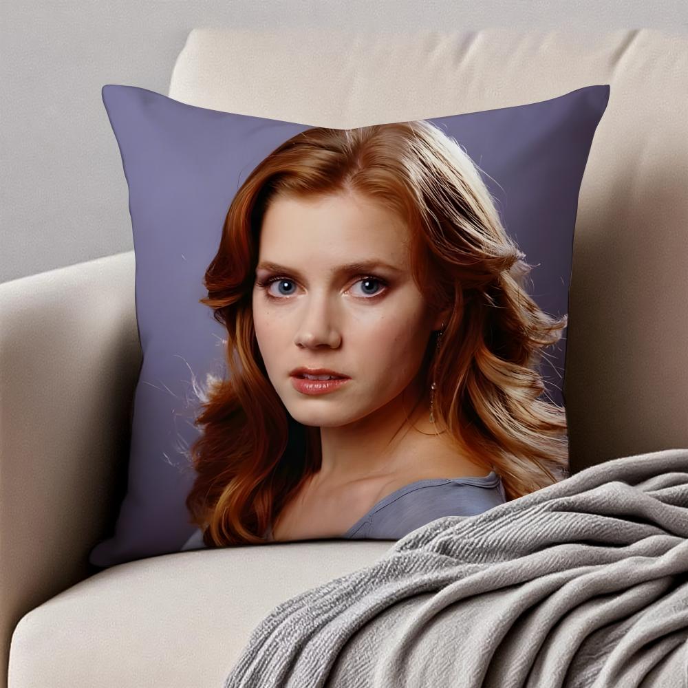 AAmy Adams Cushion Cover Pillowcase Antidustmite Invisible Zipper Short Plush Sofa Cushion
