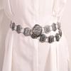 Women's Retro Ethnic Metal Waist Chain Belt for Belly Dance and Dress Decoration