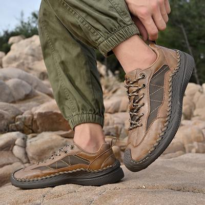 Men's Casual Leather Shoes Handmade Men's Shoes Breathable Men's Sneakers