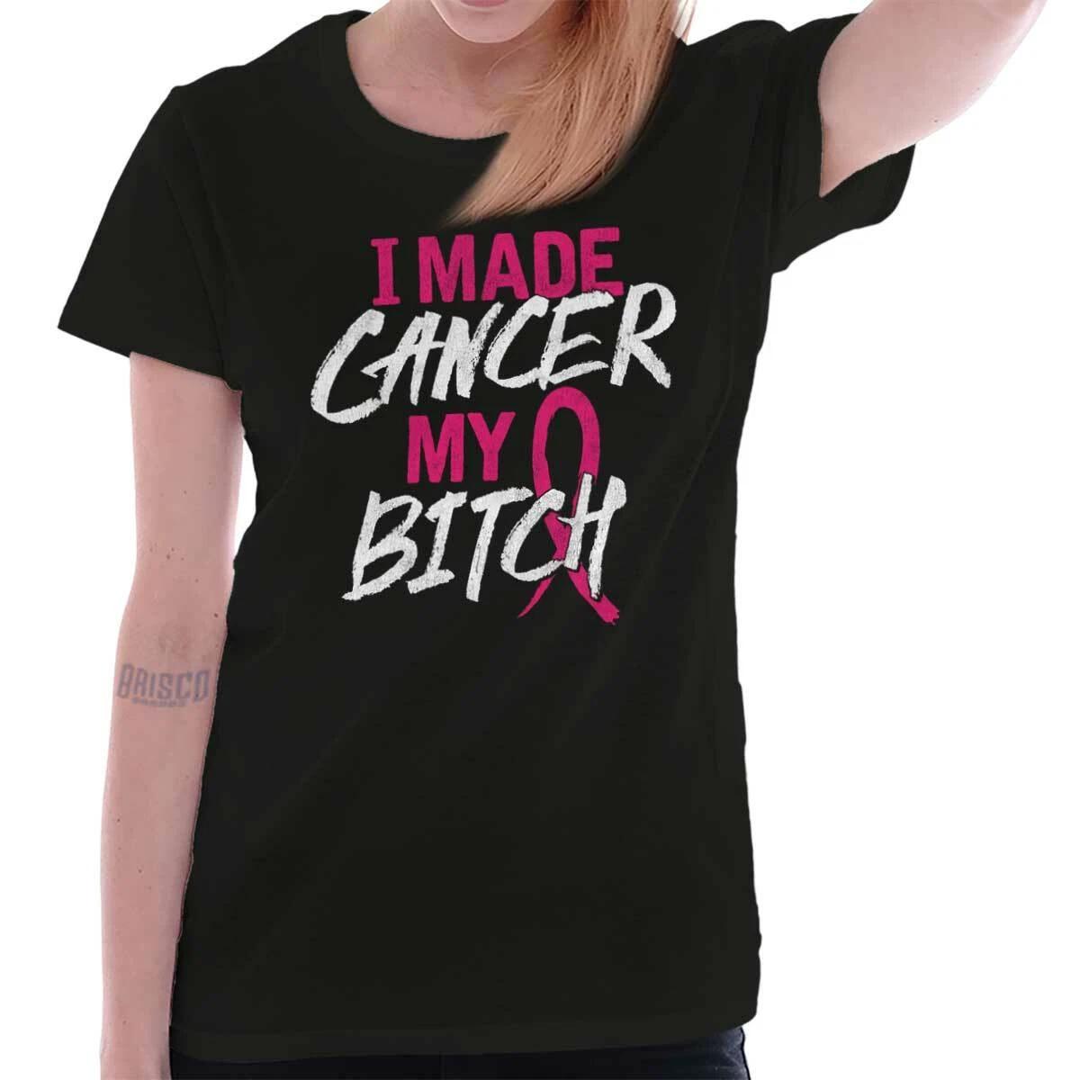 Beat Breast Cancer Survivor Funny Cute Gift Womens Top Junior Graphic Tee M
