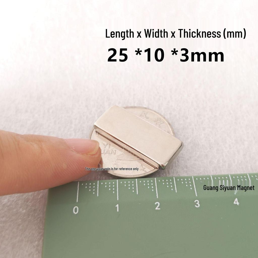 N52 Super Strong Neodymium Iron Boron Magnet, Rectangular 25x30x100mm, Permanent Magnetic Steel Sheet.