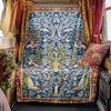 1pc Alphonse Mucha and William Morris Blanket, Al Season Lightweigh Poster Blanket Home Office Outdoor Nap Multifunc Poster Blanketional Blanket