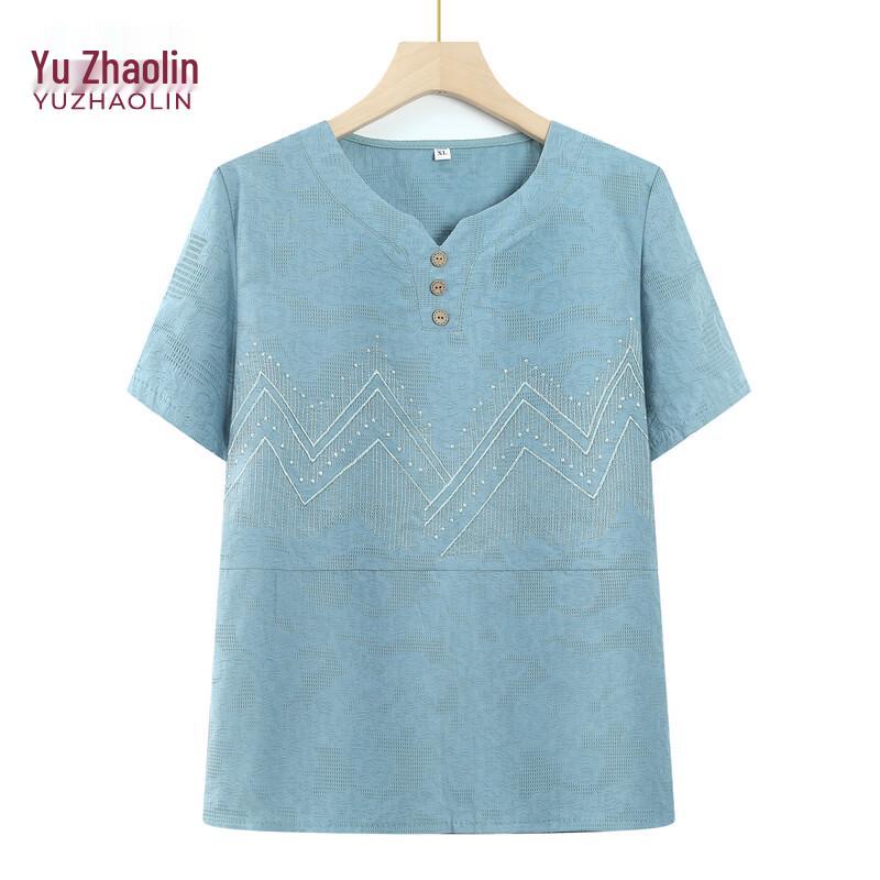YUZHAOLIN Damen Sommer T-Shirt mit kurzen Ärmeln
