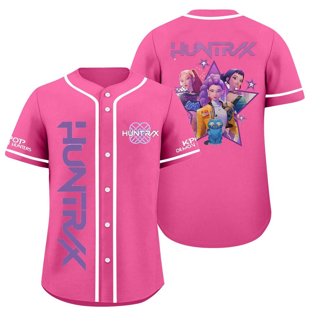 Children's Casual Cartoon Print Short-sleeved Baseball Jerseys Children's Sportswear Top