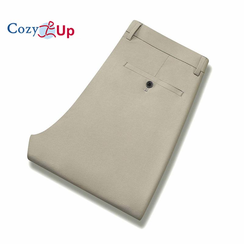 

Мужские повседневные брюки прямого кроя премиум-класса цвета хаки без железа с плоской передней частью и гибкой талией Cozy Up 40 бежевый