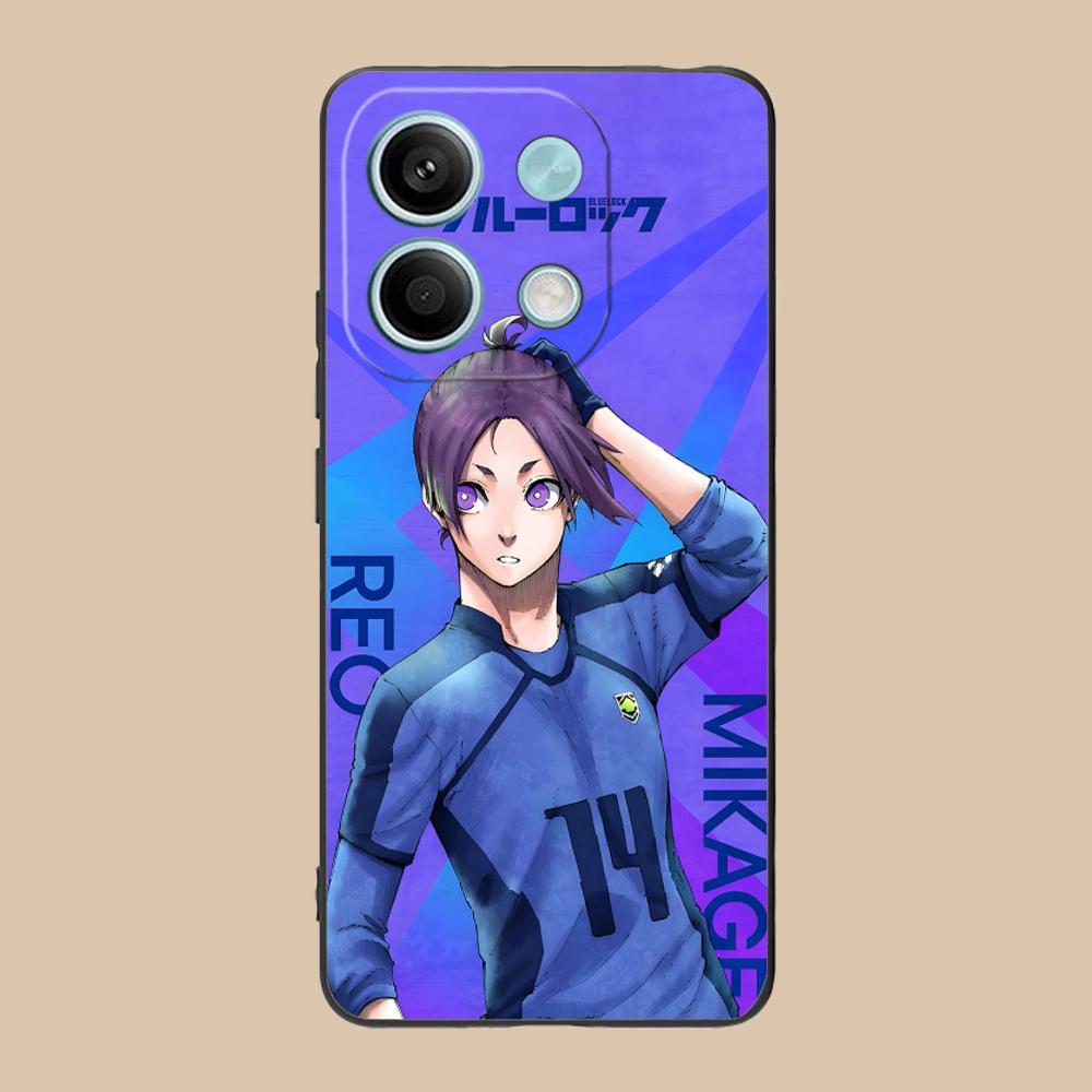 Blue Lock Reo Mikage Matte TPU Mobile Phone Case for Xiaomi 15 14 13 12 Mi 11 T Ultra Lite Pro S X 5G Colorful Printing Cover