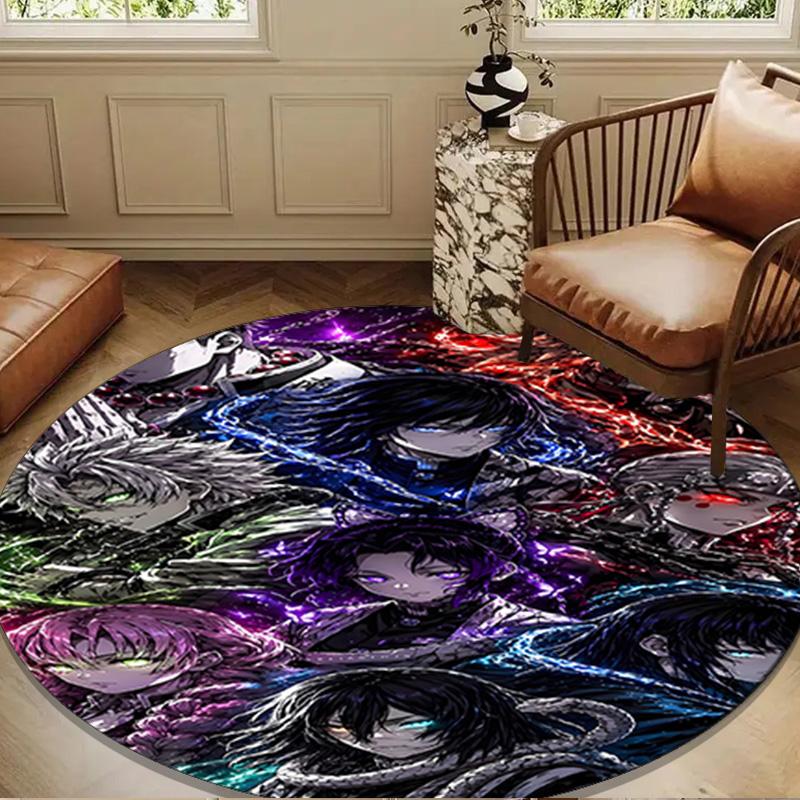 Dark Fantasy Heroes De-mon Round mat Home Decor, Chair rug For livingroom,Bedroom, doormat home decor Birthday Gift Christmas Gifts