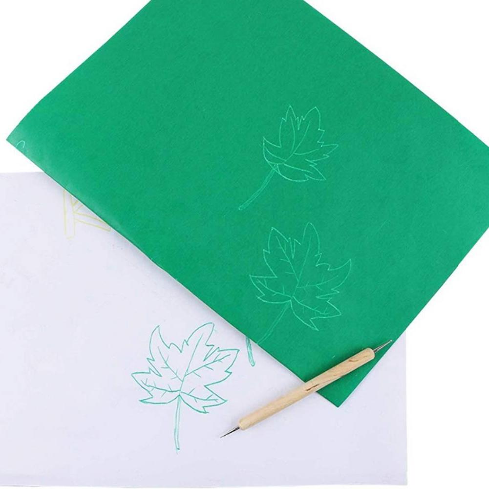 10Pcs Handmade Embroidery Transfer Paper With Iron Pen Kit For Craft-Carbon Water-Soluble Tracing Paper Diy Sewing Tools