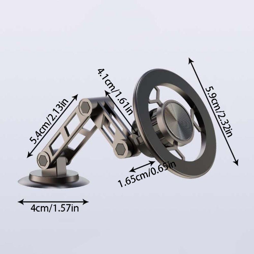 Folding Magnetic Car Phone Holder 360° Rotation Navigation Bracket Car Accessory