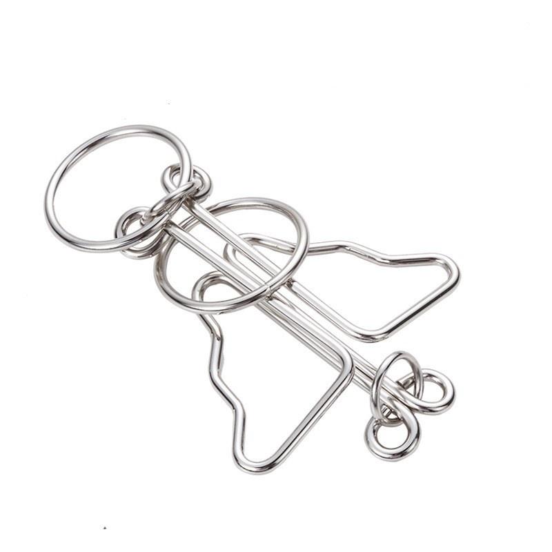 Nine-ring Puzzle Toys with High Difficulty To Untie The Rings, Loop-shaped Ring Intelligence Toy To Untie The Rings