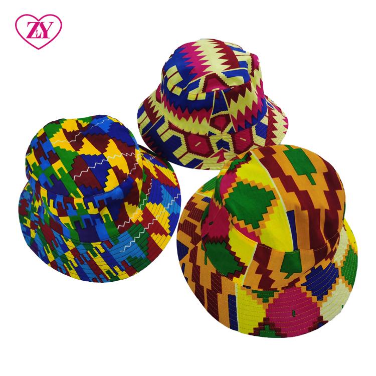 Casual Unisex Cotton African Bucket Hat Double Sided Bucket Hat African Print Bucket Hat 32cm