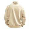 Sweat-shirt décontracté de sport à manches longues et demi-zip pour homme, lourd, doublé polaire, doux pour la peau, chaud, à col montant
