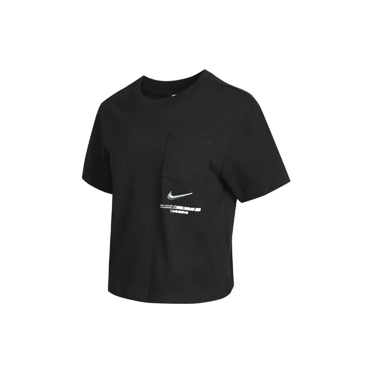 Nike Kısa Üstler Kadın Siyah Bisiklet Yaka Orta (üniseks) Crop Toplar CZ8912 010